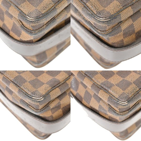 LOUIS VUITTON Naviglio Shoulder Bag Damier Ebene Leather Brown N45255 80HB689 - Picture 15 of 16